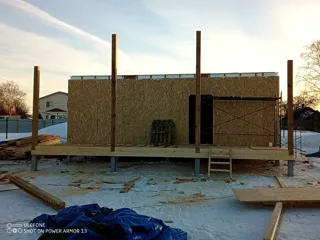 Haus 90,3 m² nach individuellem Projekt, Dorf Pazushino: Wandmontage