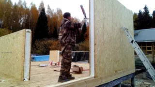 Haus nach Projekt „William 192“, Dorf Timonovo: Wandmontage