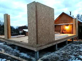 Haus nach Projekt „Mistika - S2.8“, Siedlung Nekrasovskoe: Wandmontage