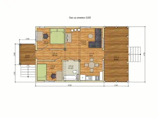 Haus nach Projekt „Finnisch 60“, Kazan: Projektgrundriss