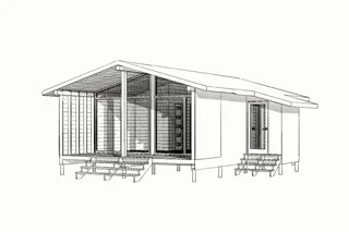 55,5 m² house built to a custom design, Kostroma Region: design rendering