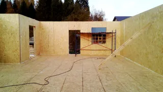 Haus nach Projekt „William 192“, Dorf Timonovo: Wandmontage