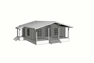 Haus 70 m², individuelles Projekt, SNT „Priosjornyj“: Projektvisualisierung