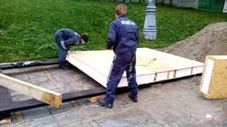Haus nach individuellem Entwurf, Gebiet Moskau: Boden aus SIP-Paneelen auf Höhe 0