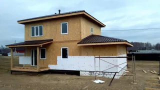 Garage nach Projekt „Slawjanka mini + Garage“, Dorf Nazarovo: Fassadenverkleidung