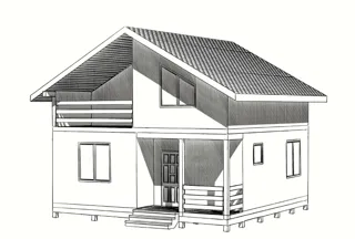 Haus 95 m² nach individuellem Projekt, Dorf Reshma: Projektvisualisierung