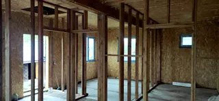 Haus 47 m² nach individuellem Projekt, Dorf Shirokovo: Trennwände