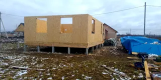 135 m² house, “Vstrecha” design, Kostroma Region: wall assembly