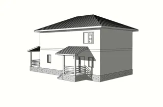 Haus 175 m² nach individuellem Projekt, Sarov: Projektvisualisierung