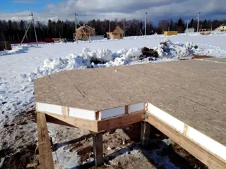 Banja, Projekt „Florida“, Dorf Balabanovo: Boden aus SIP-Paneelen auf Höhe 0