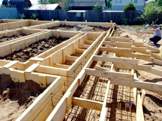 Haus 224 m² nach individuellem Projekt, Dorf Borovikovo: Fundament und Grundrahmen