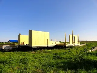 Haus nach Projekt „Gala“, Gebiet Iwanowo: Wandmontage