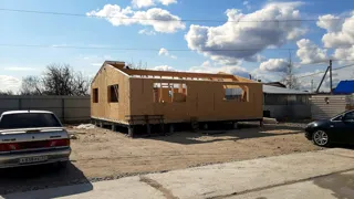 Haus nach Projekt „Barnhouse 76.1“, Gebiet Iwanowo: Wandmontage