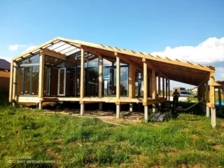 Haus nach individuellem Entwurf, Dorf Aprakisino: Dach