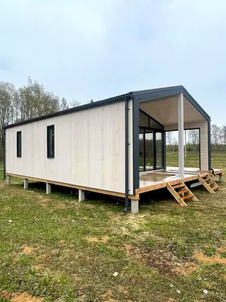 Haus nach Projekt „Barnhouse 45“, Gebiet Iwanowo: Fassadenverkleidung