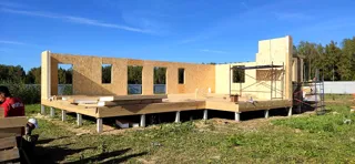 Haus nach individuellem Entwurf, Gebiet Iwanowo: Wandmontage
