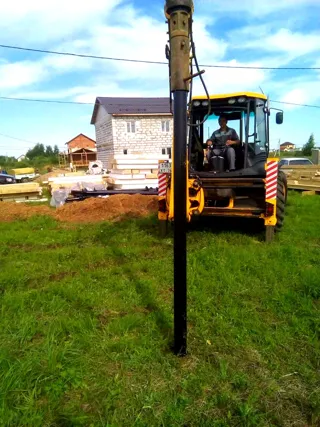 Haus nach Projekt „Ermak“, Siedlung Belavino: Fundament und Grundrahmen