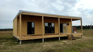 Haus 102 m², Projekt „Mistika - D“, Dorf Khrabrovo: Fenster und Türen