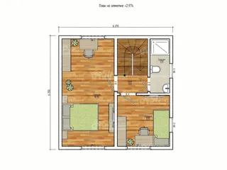 Haus nach Projekt „Karl“, Dorf Malyshevo: Projektgrundriss