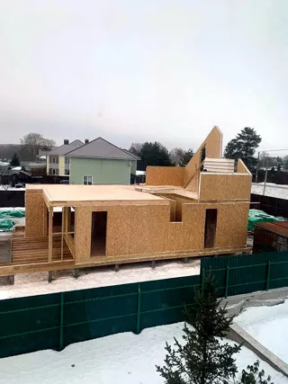 Haus 221,5 m² nach individuellem Projekt, Dorf Yusupovo: Wandmontage