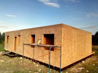 House based on the “Ivalo” design, Beli village: wall assembly