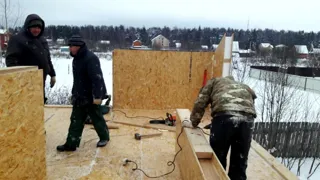 Haus nach Projekt „Utes“, Dorf Nikulskoe: Wandmontage