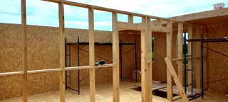 Haus 123,5 m² nach individuellem Projekt, Furmanov: Wandmontage