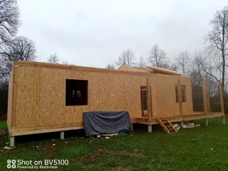 122 m² house built to a custom design, Alferevo village: wall assembly