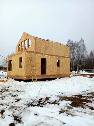Haus nach Projekt „Sawuschka“, Dorf Khorlovo: Fertiges Haus