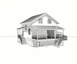 Haus nach individuellem Projekt, SNT „Lasarewo“: Projektvisualisierung