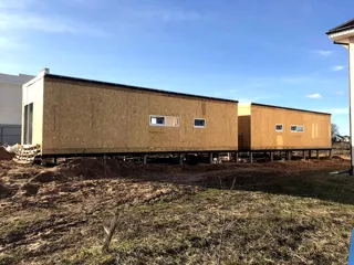 “Ochag” projeli ev, Nijniy Novgorod bölgesi: cephe kaplaması