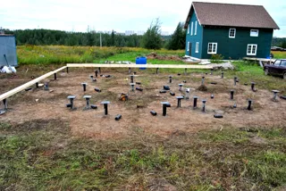 Haus nach Projekt „Prag“, Nizhniy Novgorod: Fundament und Grundrahmen