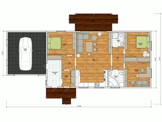 Haus nach Projekt „Gala“, Gebiet Iwanowo: Projektgrundriss