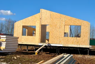 House based on the “Vega” design, Yaroslavl Region: wall assembly