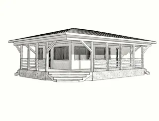 Haus nach individuellem Entwurf, Strunino: Projektvisualisierung