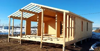 87 m² ev, özel proje, “Rıbolovo” sitesi: çatı