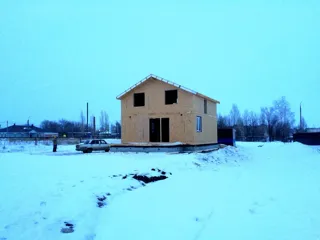 Haus nach Projekt „Jessentuki 7.5x7.5“, Dorf Lopatino: Wandmontage