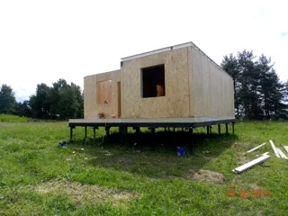 House based on the “Utah” design, Ivanovo Region: wall assembly
