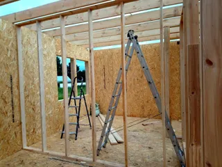 House, custom design, Kostroma 28: wall assembly
