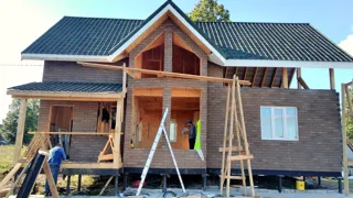 Haus nach Projekt „Sarja“, Kazan: Fassadenverkleidung