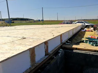 Garage, “Solo + garage” design, Belgorod Region: foundation and base framing