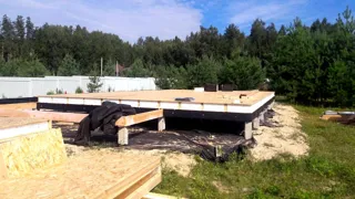 Özel projeye göre ev, Nijniy Novgorod bölgesi: temel ve alt bağlama kirişi