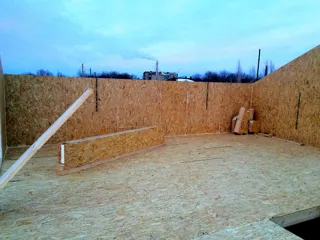 Haus nach Projekt „Jessentuki 7.5x7.5“, Dorf Lopatino: Wandmontage