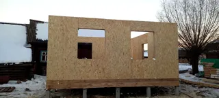 House based on the “Karl” design, Ivanovo Region: wall assembly