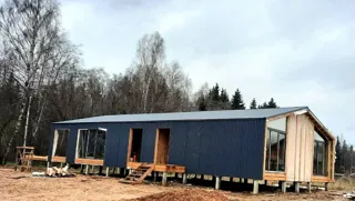 141 m² ev, “Barnhouse 110” projesi, “EKO OZERO” sitesi: cephe kaplaması