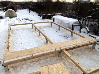 House based on the “Slavyanskiy Skit” design, Kadnikovo village: foundation and sill strapping
