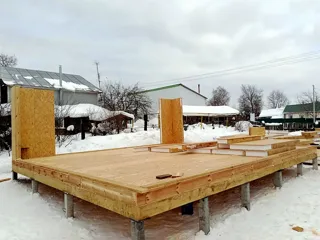 Haus 163,5 m², Projekt „Jessentuki 8x9“, Dorf Ivantsevo: Wandmontage