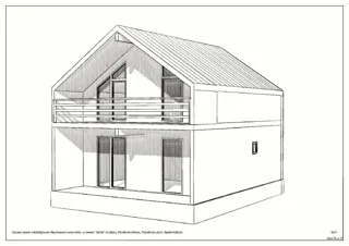 Haus 100 m² nach individuellem Projekt, Dorf Babaikha: Projektvisualisierung