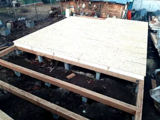 House based on the “Lotos” design, Glubokovo village: SIP panel floor at level 0