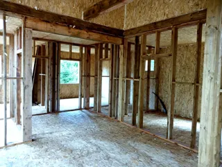 House built to a custom design, Svetloe village: interior partitions
